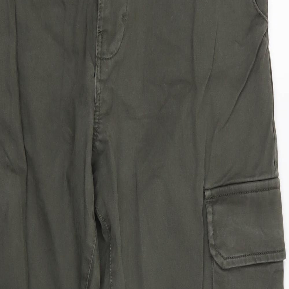 TU Mens Green   Cargo Trousers Size 34 in L30 in - Straight Tapered Leg