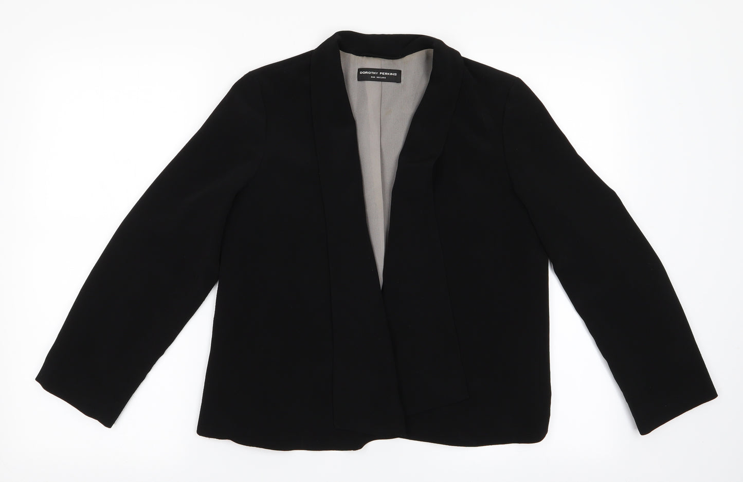 Dorothy Perkins Womens Black   Jacket  Size 8  - Waterfall Jacket