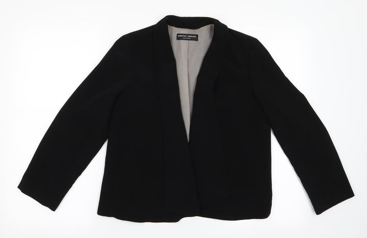 Dorothy Perkins Womens Black   Jacket  Size 8  - Waterfall Jacket