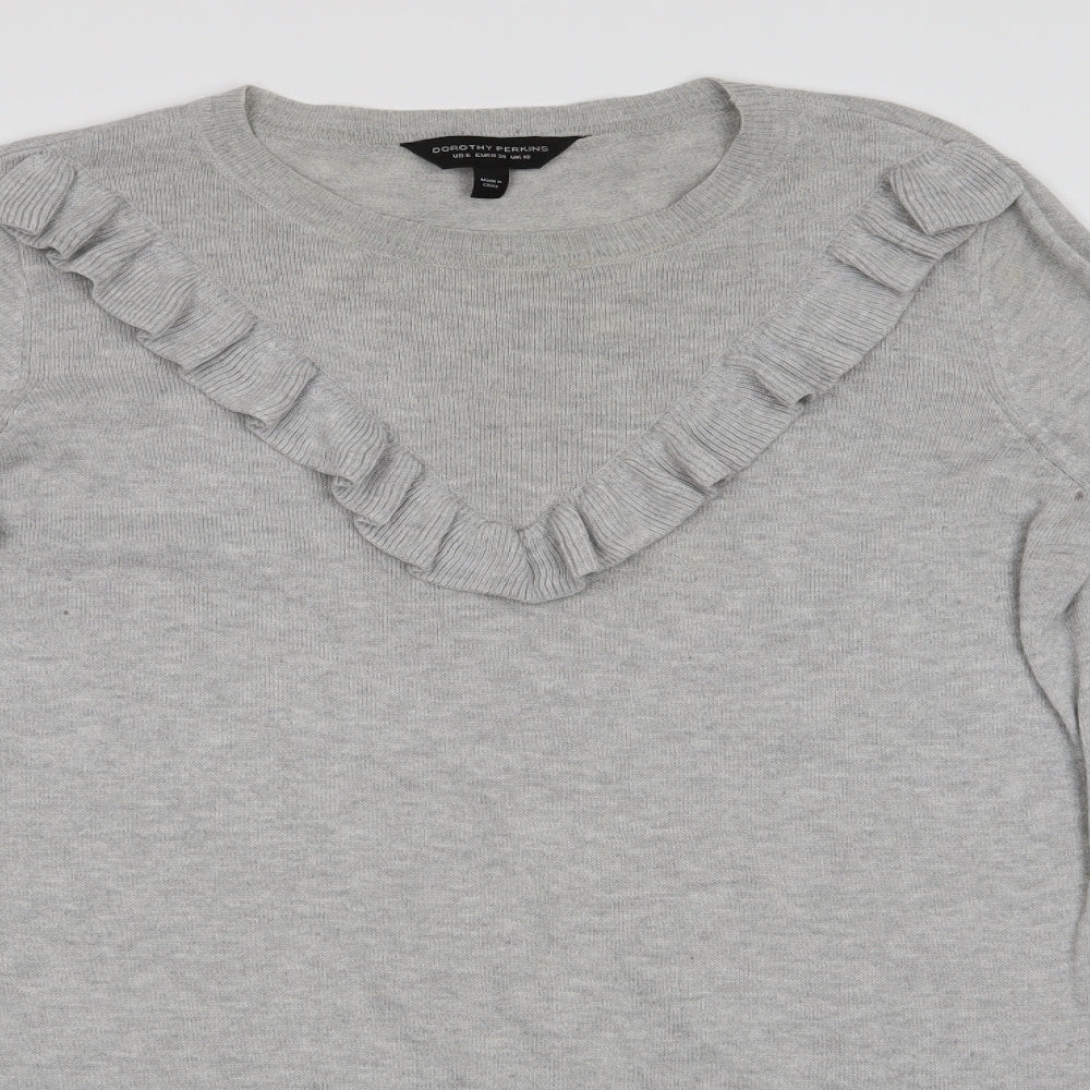 Dorothy Perkins Womens Grey   Jumper Dress  Size 10
