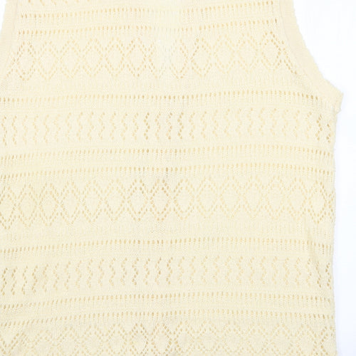 Esskay Womens Ivory   Cardigan Jumper   - Waistcoat Knit