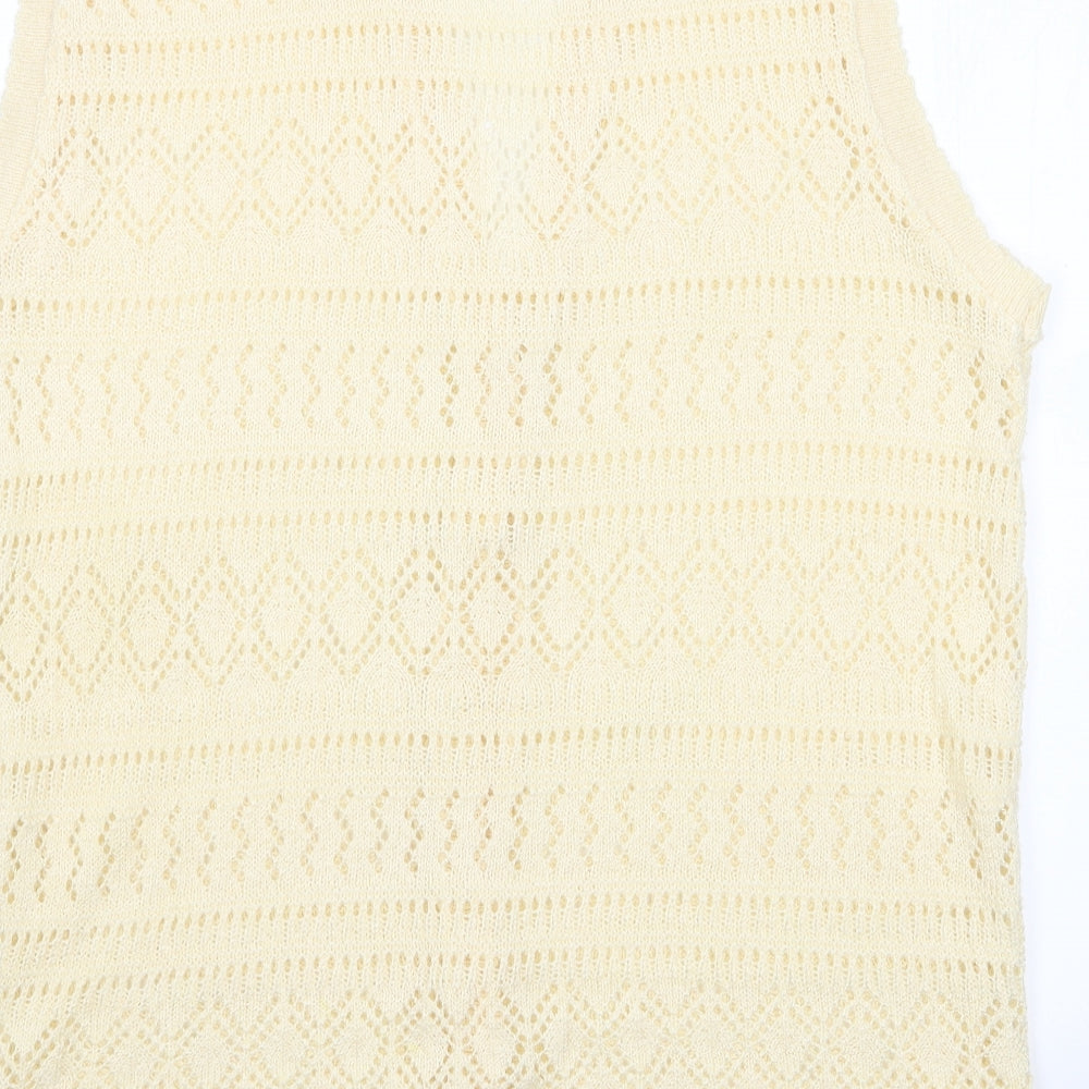 Esskay Womens Ivory   Cardigan Jumper   - Waistcoat Knit