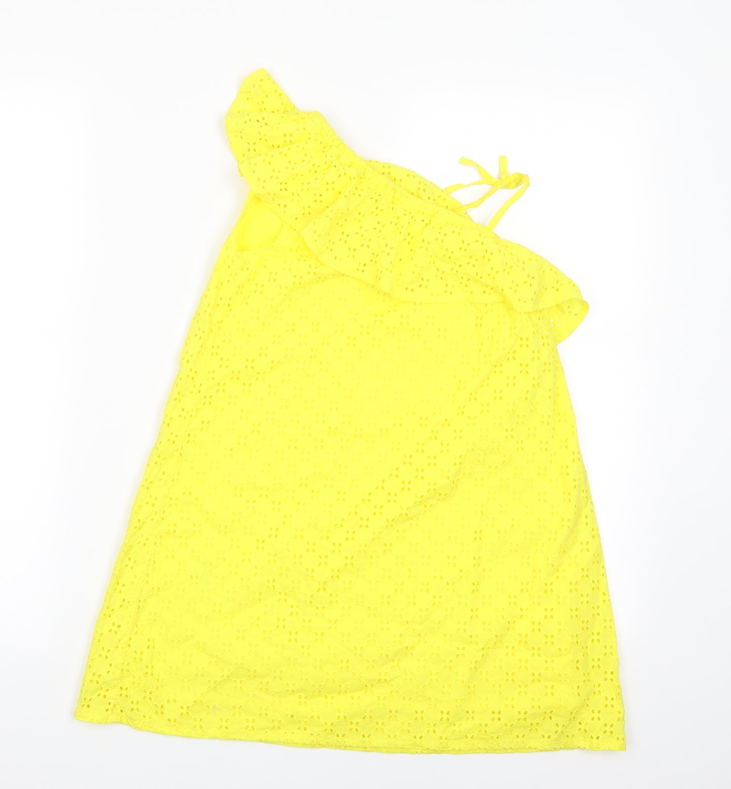 Matalan Girls Yellow Floral  A-Line  Size 7 Years