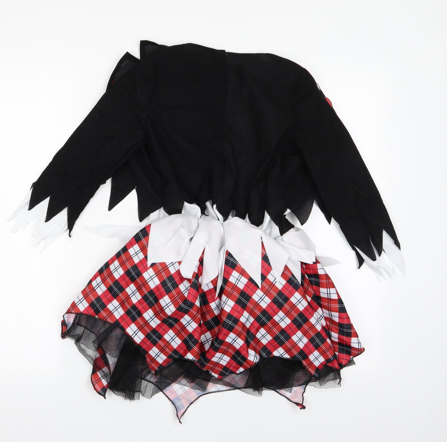 Preworn Girls Black Check  Tutu Dress  Size 9-10 Years  - halloween costume