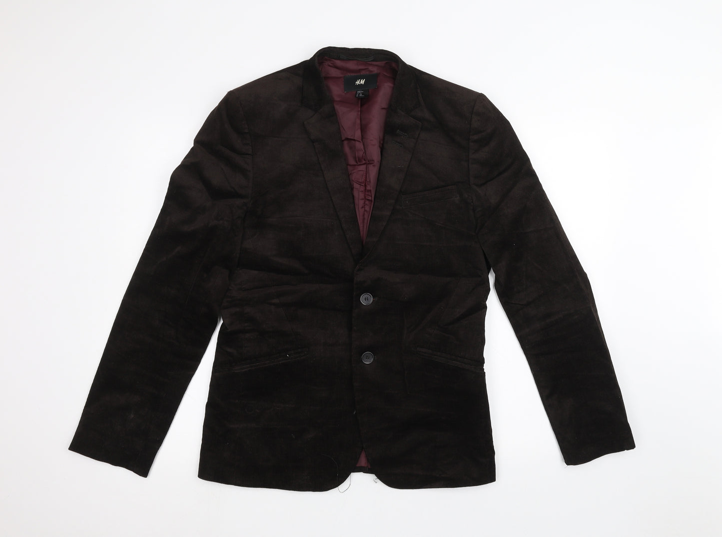 H&M Mens Brown   Jacket Suit Jacket Size 36