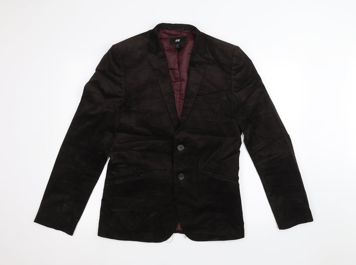 H&M Mens Brown   Jacket Suit Jacket Size 36