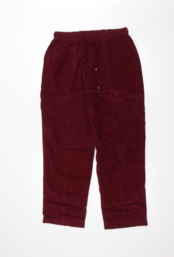 ISLE Womens Red Straight Jeans Size 12 L24 in