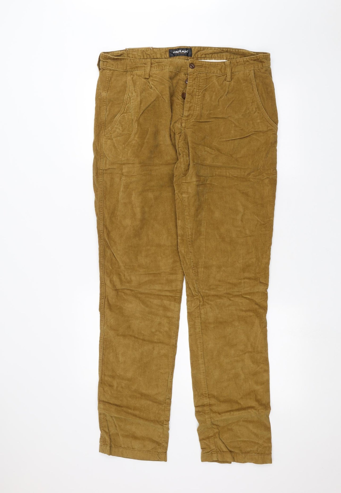 Farah Mens Brown   Straight Jeans Size 34 in L34 in