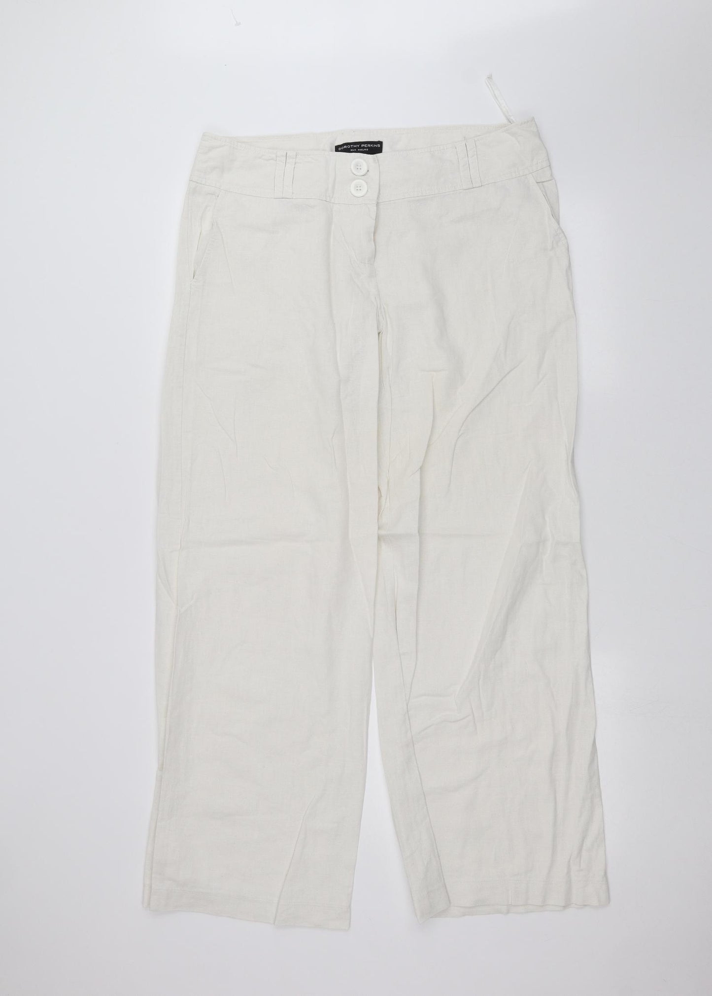 Dorothy Perkins Womens White   Trousers  Size 16 L28 in