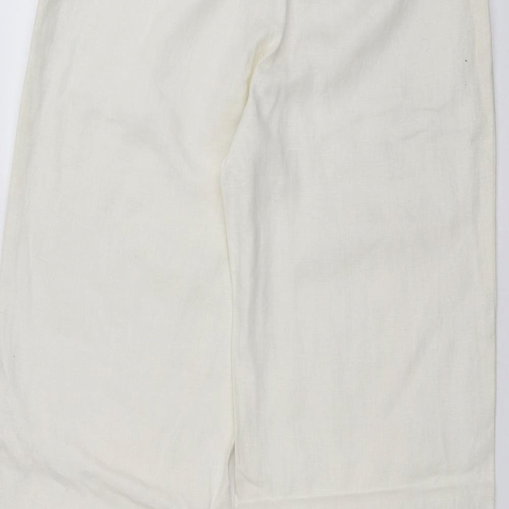 F&F Womens White   Trousers  Size 12 L30 in