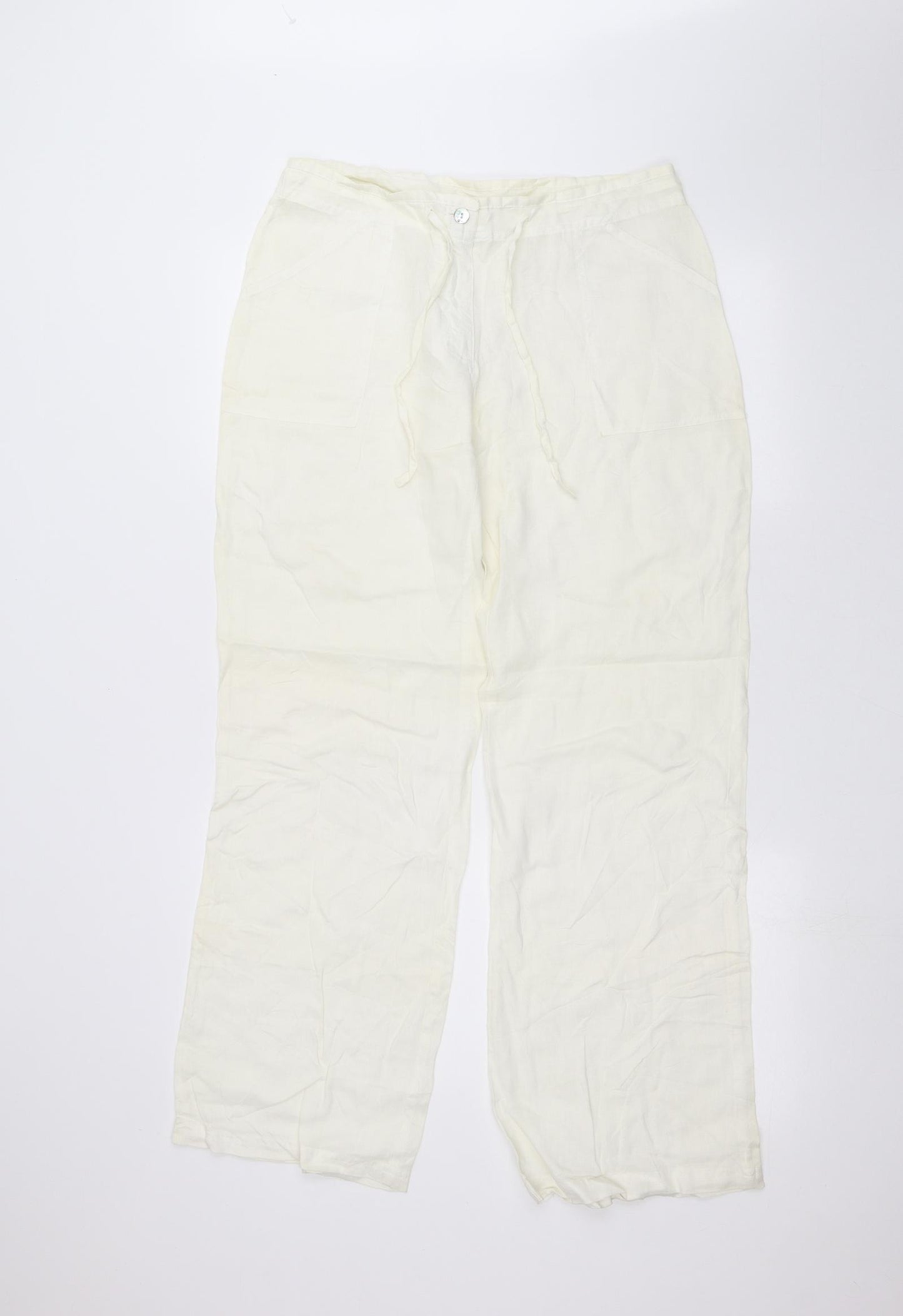 NEWORLD Womens White   Trousers  Size L L28 in