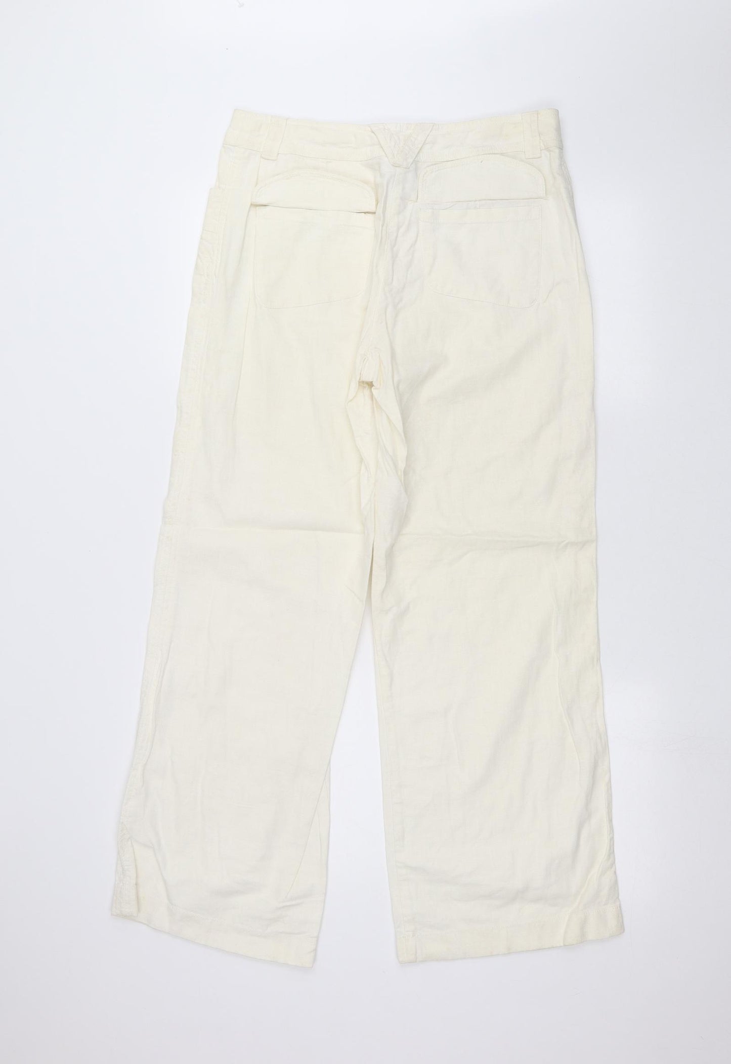 NEXT Womens White   Trousers  Size 12 L27 in