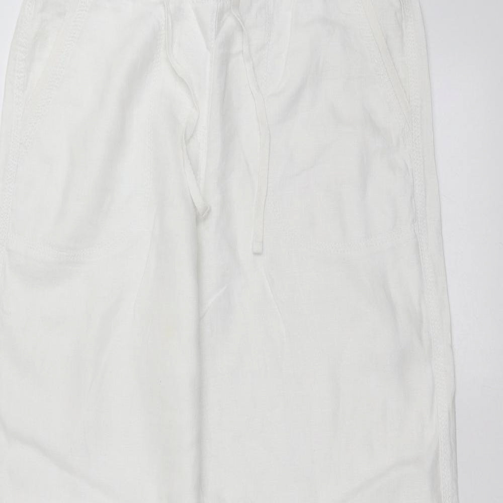 Marks and Spencer Womens White   Trousers  Size 12 L29 in