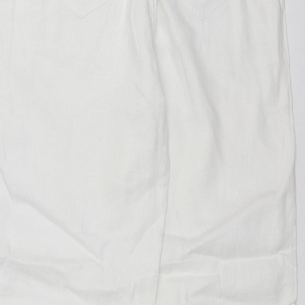 Marks and Spencer Womens White   Trousers  Size 12 L29 in