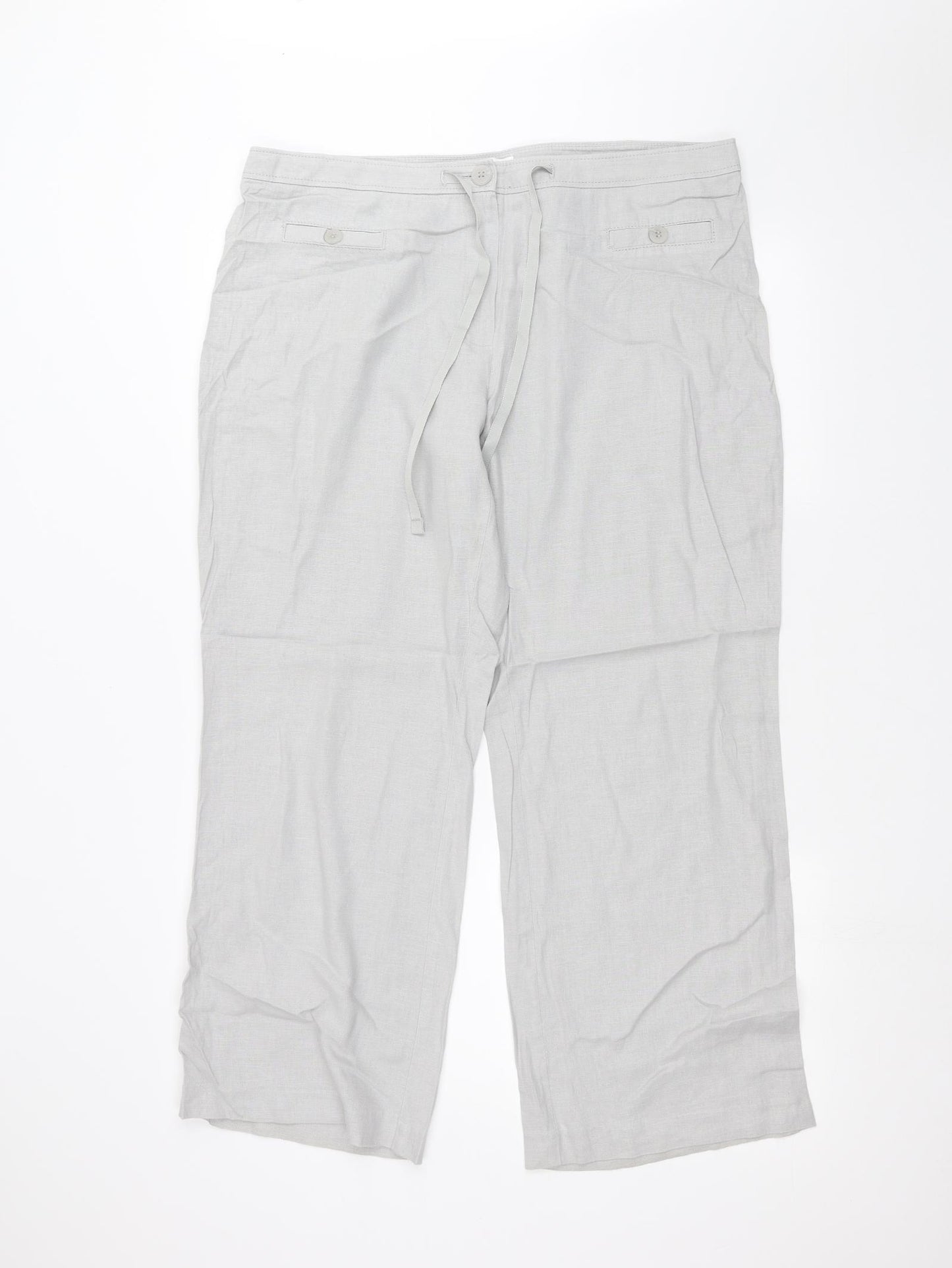 Marks and Spencer Womens Grey   Trousers  Size 16 L25 in
