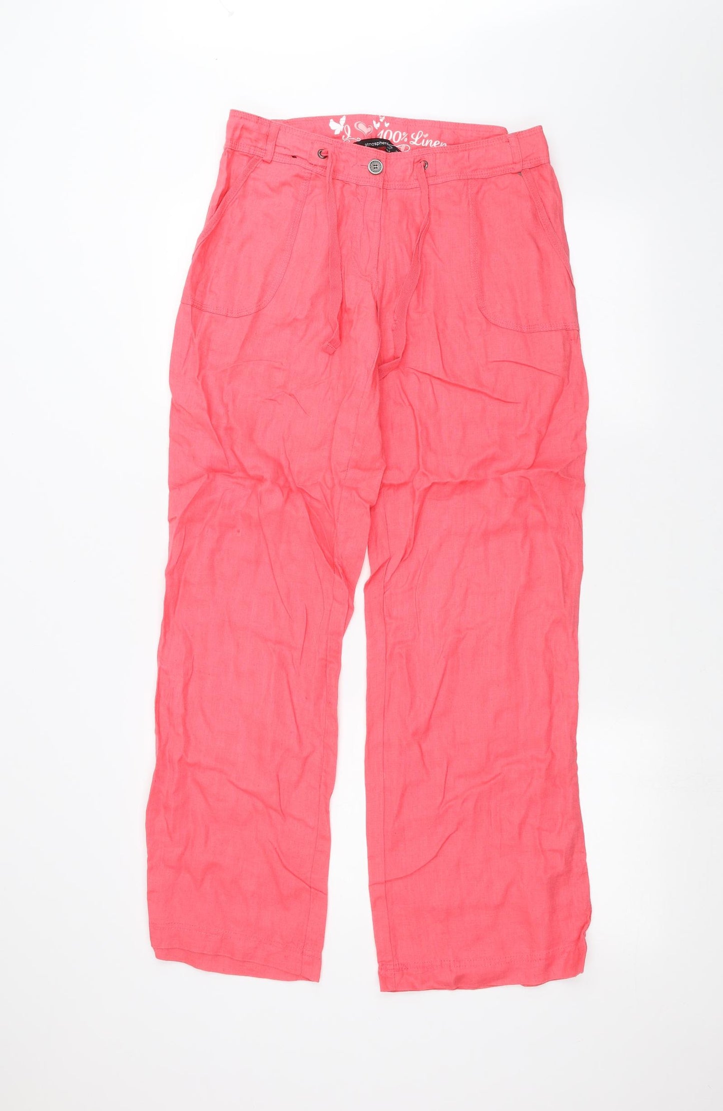 Atmosphere Womens Pink   Trousers  Size 10 L27 in