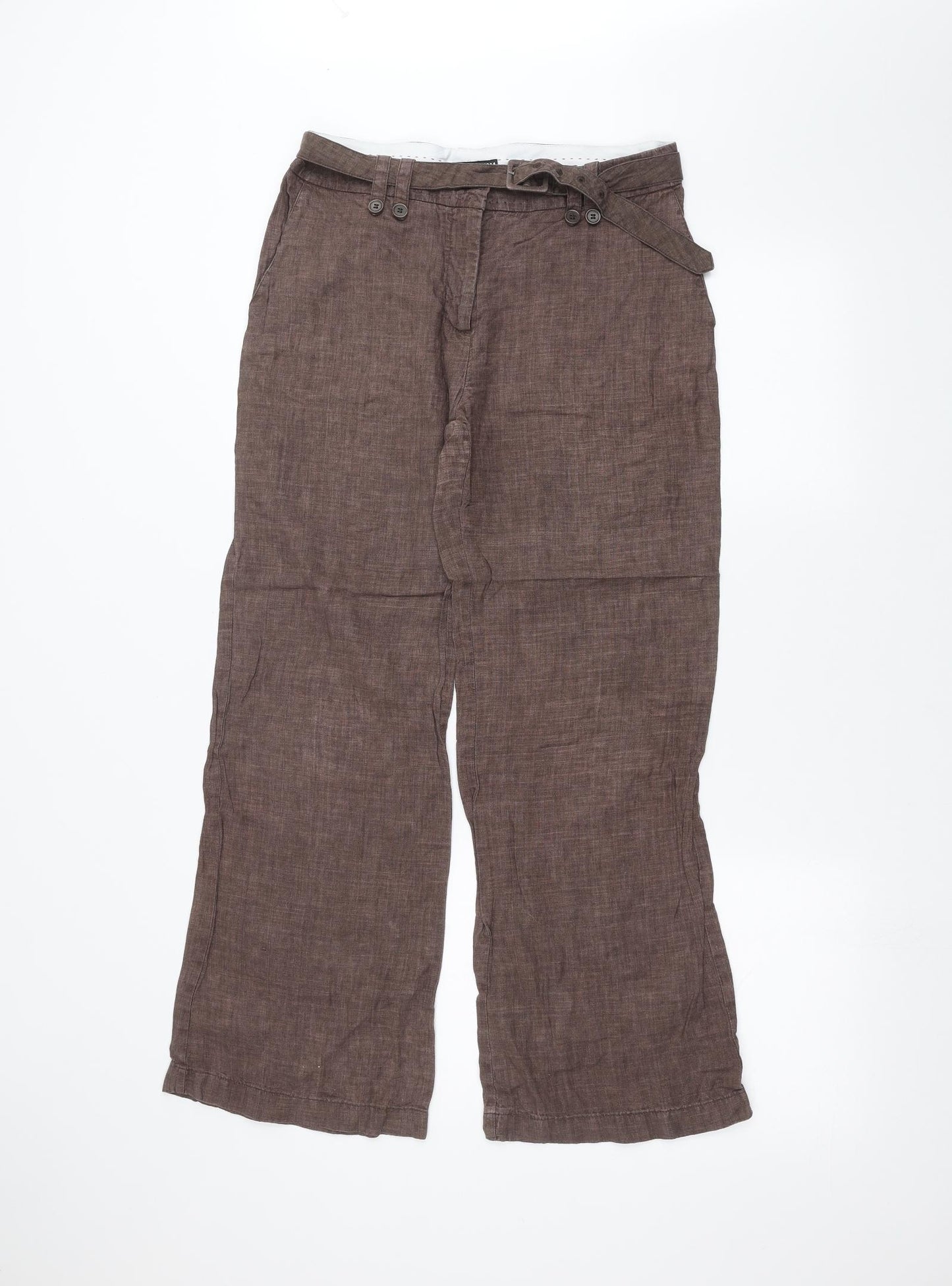 H&M Womens Brown   Trousers  Size 10 L27 in