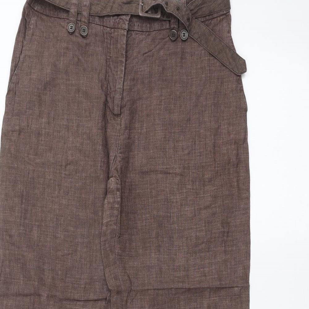 H&M Womens Brown   Trousers  Size 10 L27 in