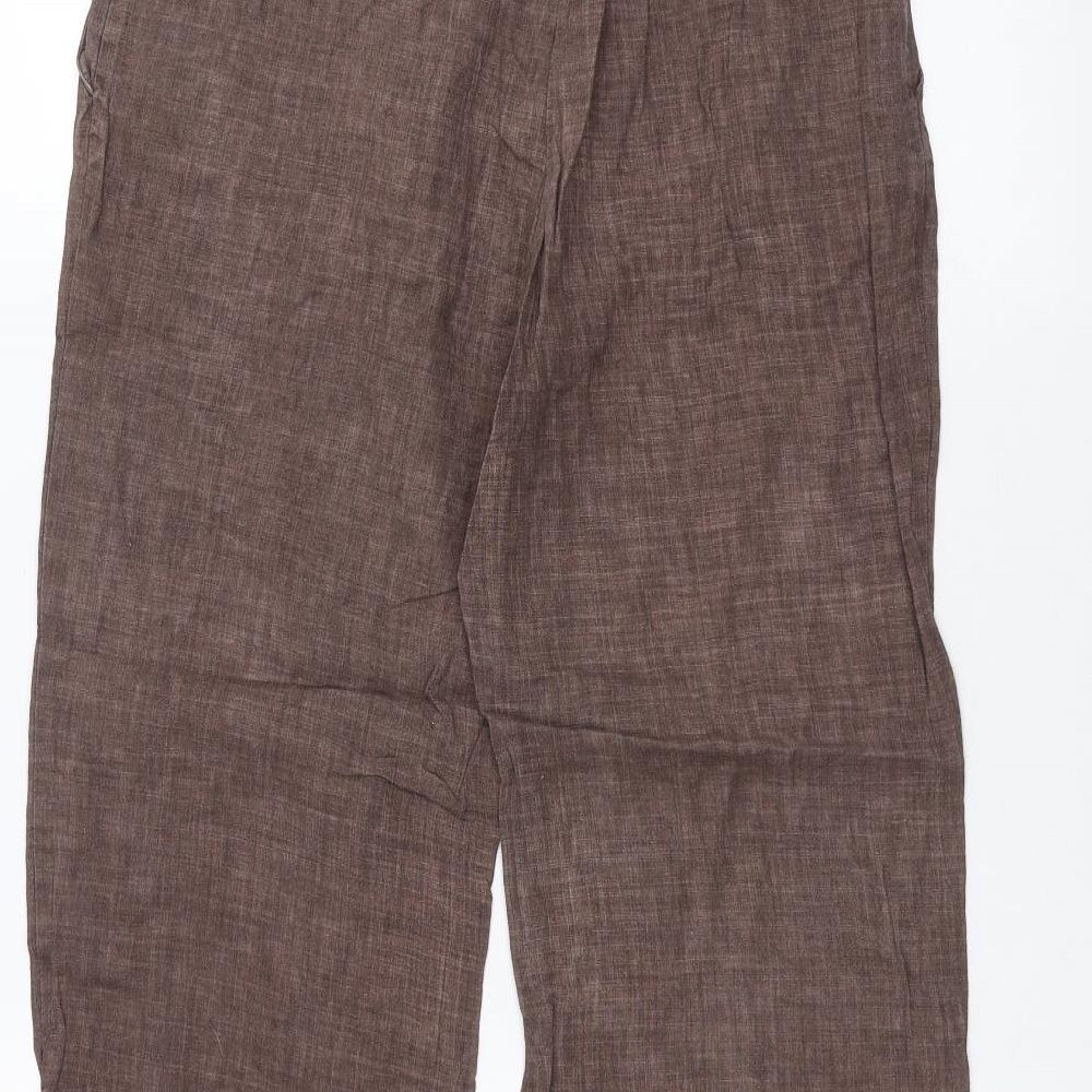 H&M Womens Brown   Trousers  Size 10 L27 in
