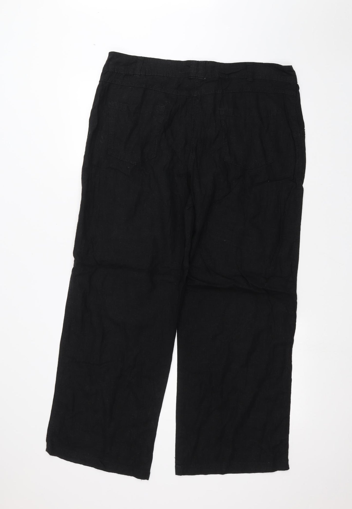 M&Co Womens Black   Trousers  Size 18 L28 in
