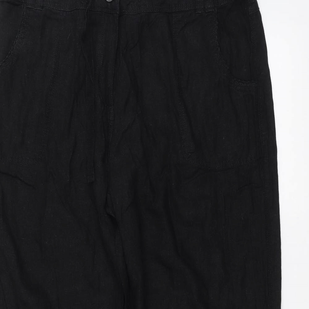 M&Co Womens Black   Trousers  Size 18 L28 in