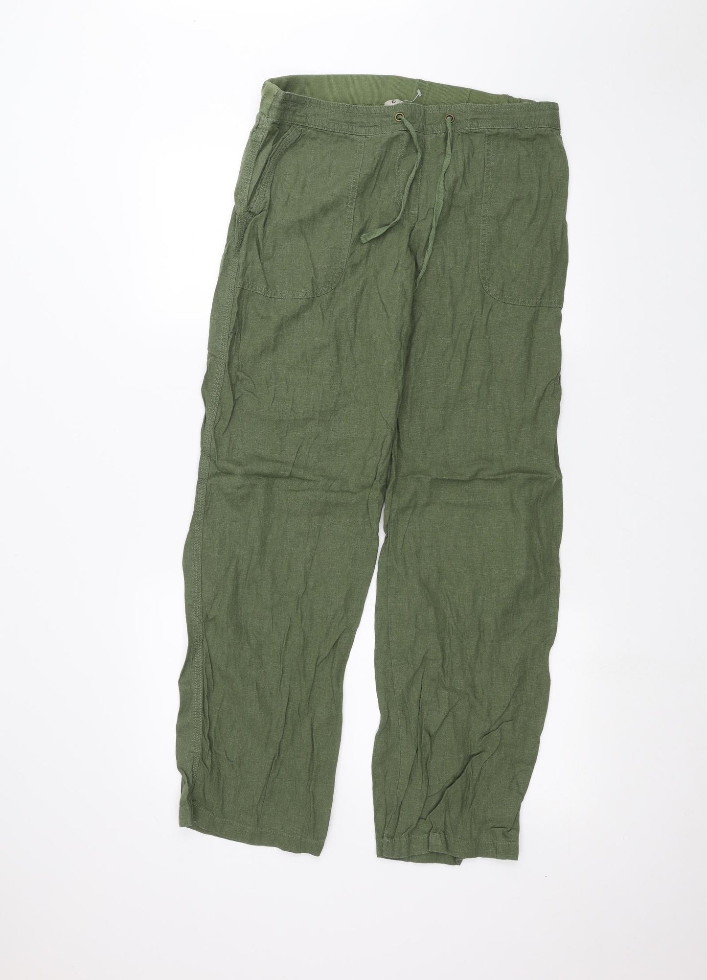 TU Womens Green   Trousers  Size 12 L28 in