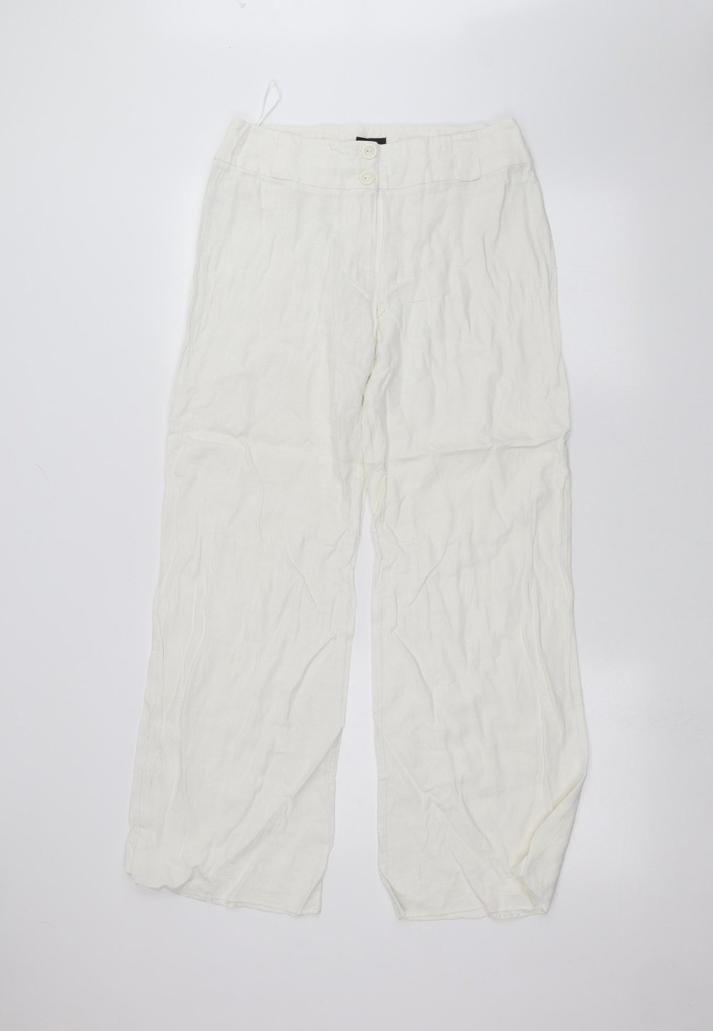 F&F Womens White   Trousers  Size 10 L28 in