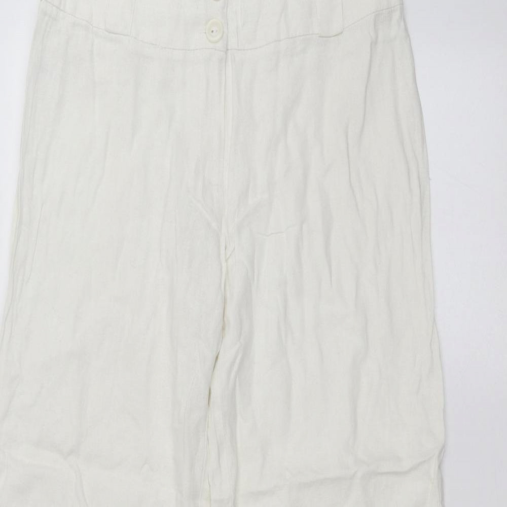F&F Womens White   Trousers  Size 10 L28 in
