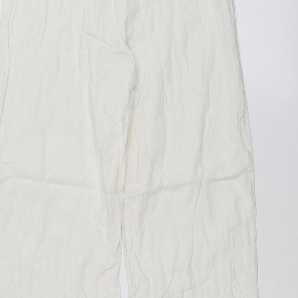 F&F Womens White   Trousers  Size 10 L28 in