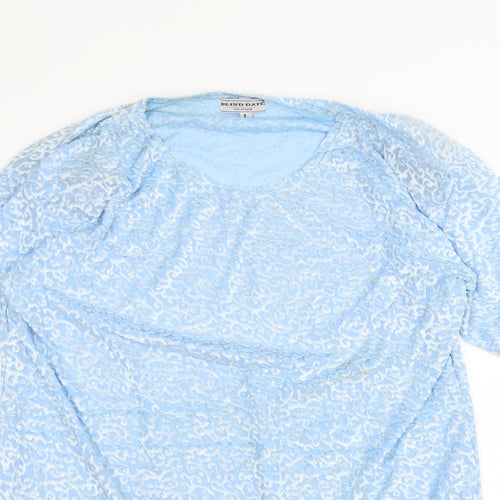 Blind Date Womens Blue   Basic T-Shirt Size L