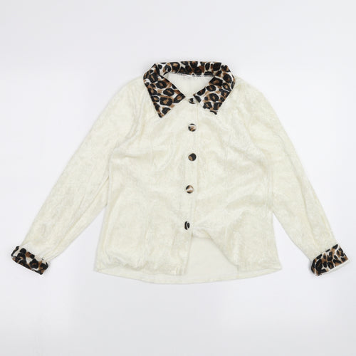 Preworn Girls White   Jacket  Size 9 Years