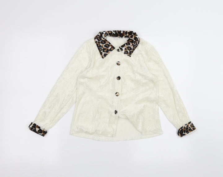 Preworn Girls White   Jacket  Size 9 Years