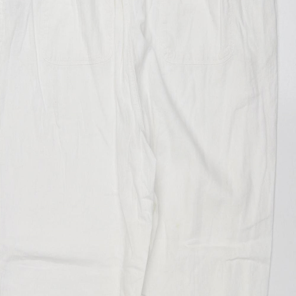 Peacocks Womens White   Trousers  Size 20 L30 in