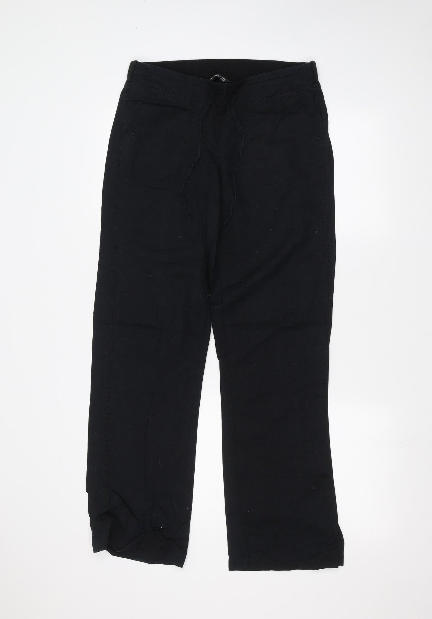 Marks and Spencer Womens Black   Trousers  Size 8 L28 in