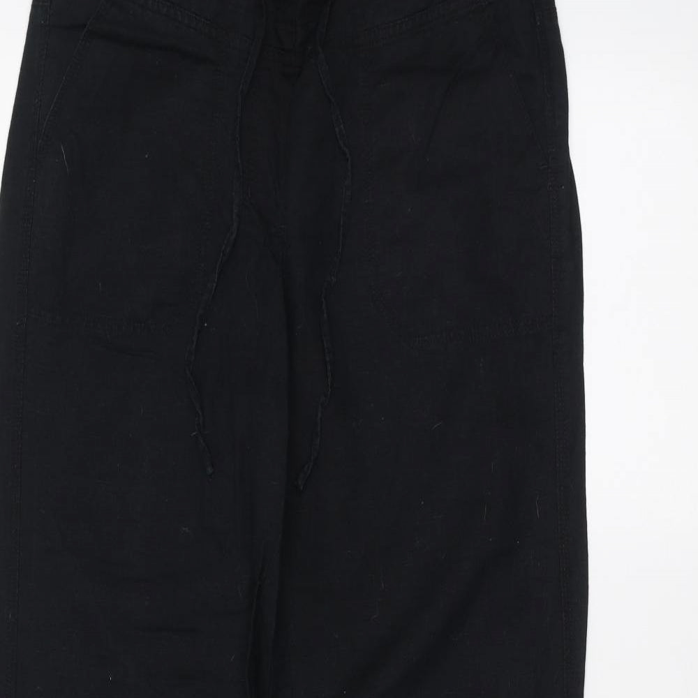 Marks and Spencer Womens Black   Trousers  Size 8 L28 in