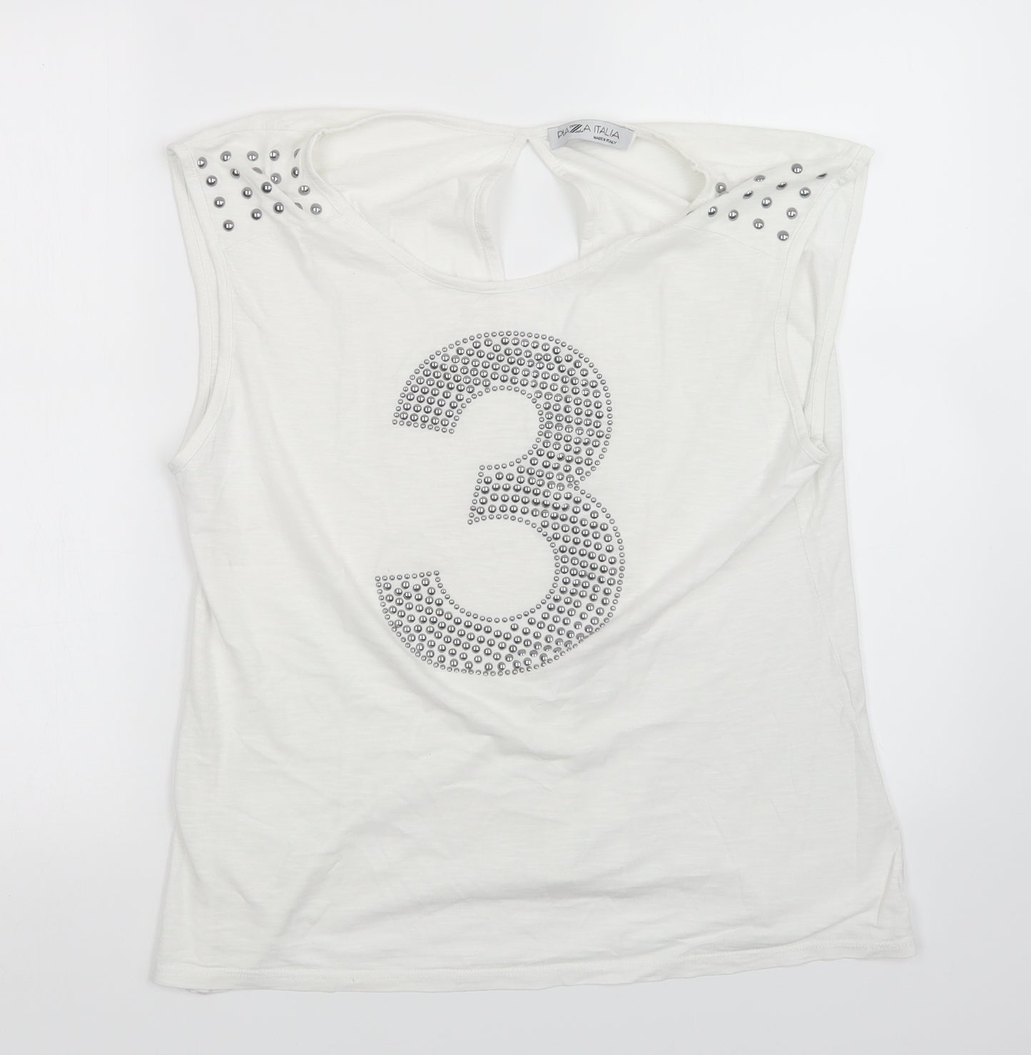 plaza italia Womens White   Basic Tank
