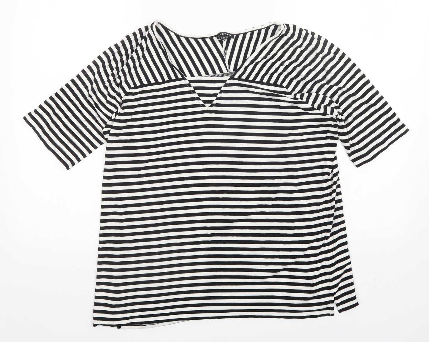 Jaeger Womens Multicoloured Striped  Basic T-Shirt Size XL