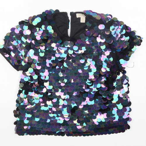 Primark Girls Black   Basic T-Shirt Size 8-9 Years