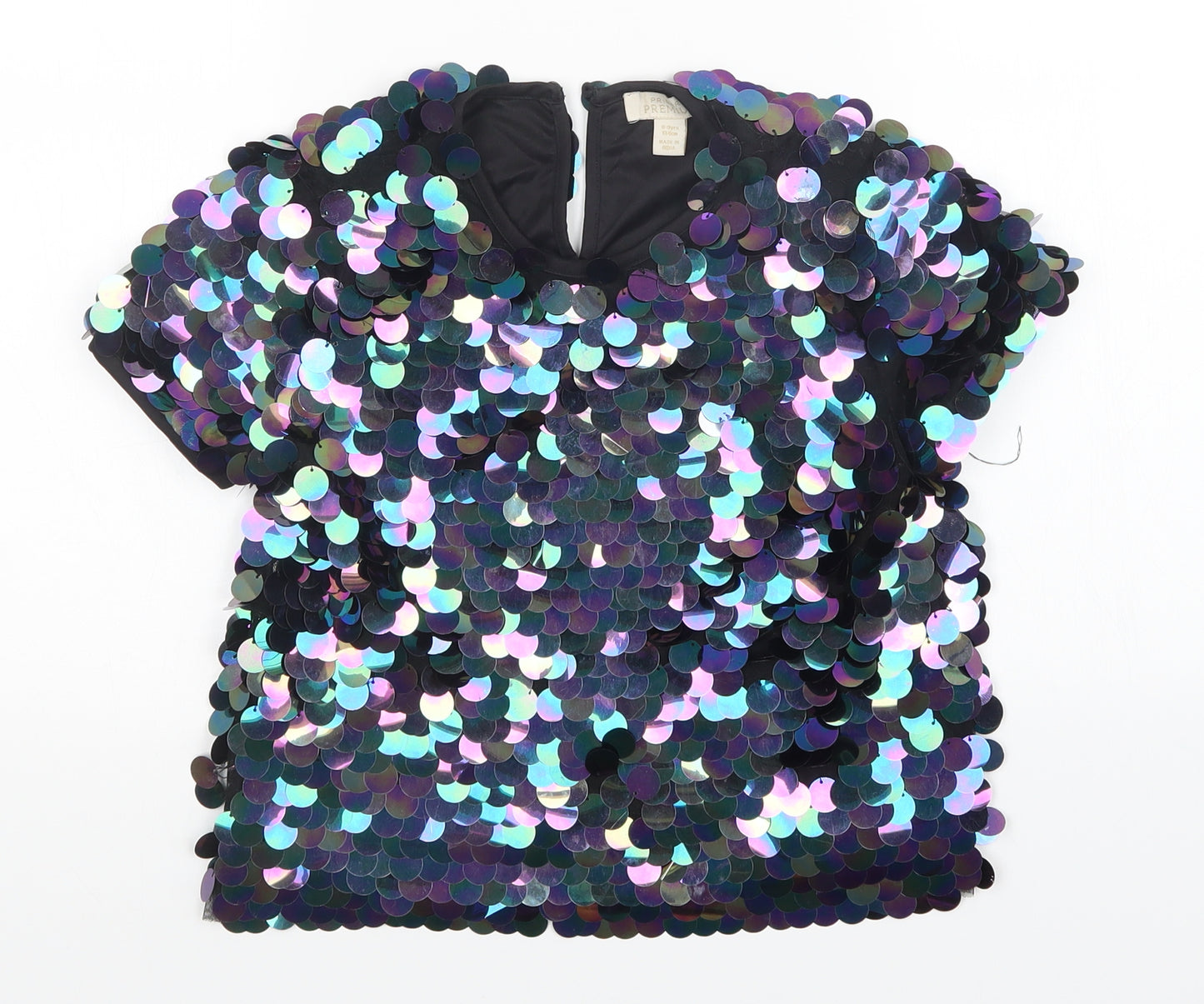 Primark Girls Black   Basic T-Shirt Size 8-9 Years