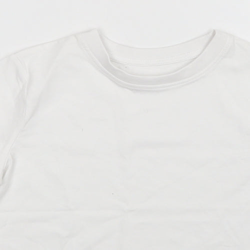 TU Boys White   Basic T-Shirt Size 5 Years