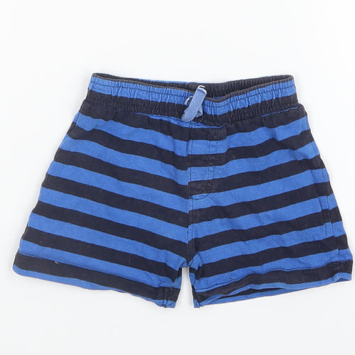 Baby Boys Blue Striped  Sweatpants Trousers Size 9-12 Months