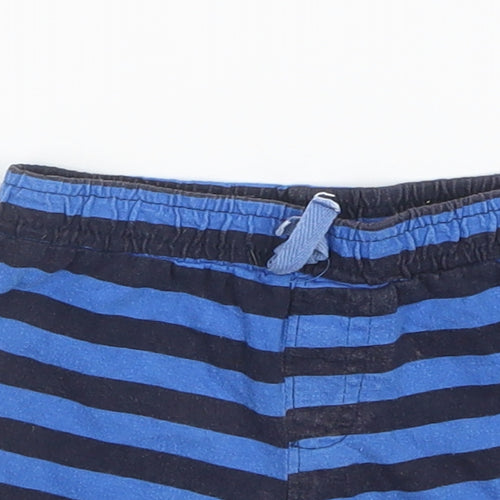 Baby Boys Blue Striped  Sweatpants Trousers Size 9-12 Months