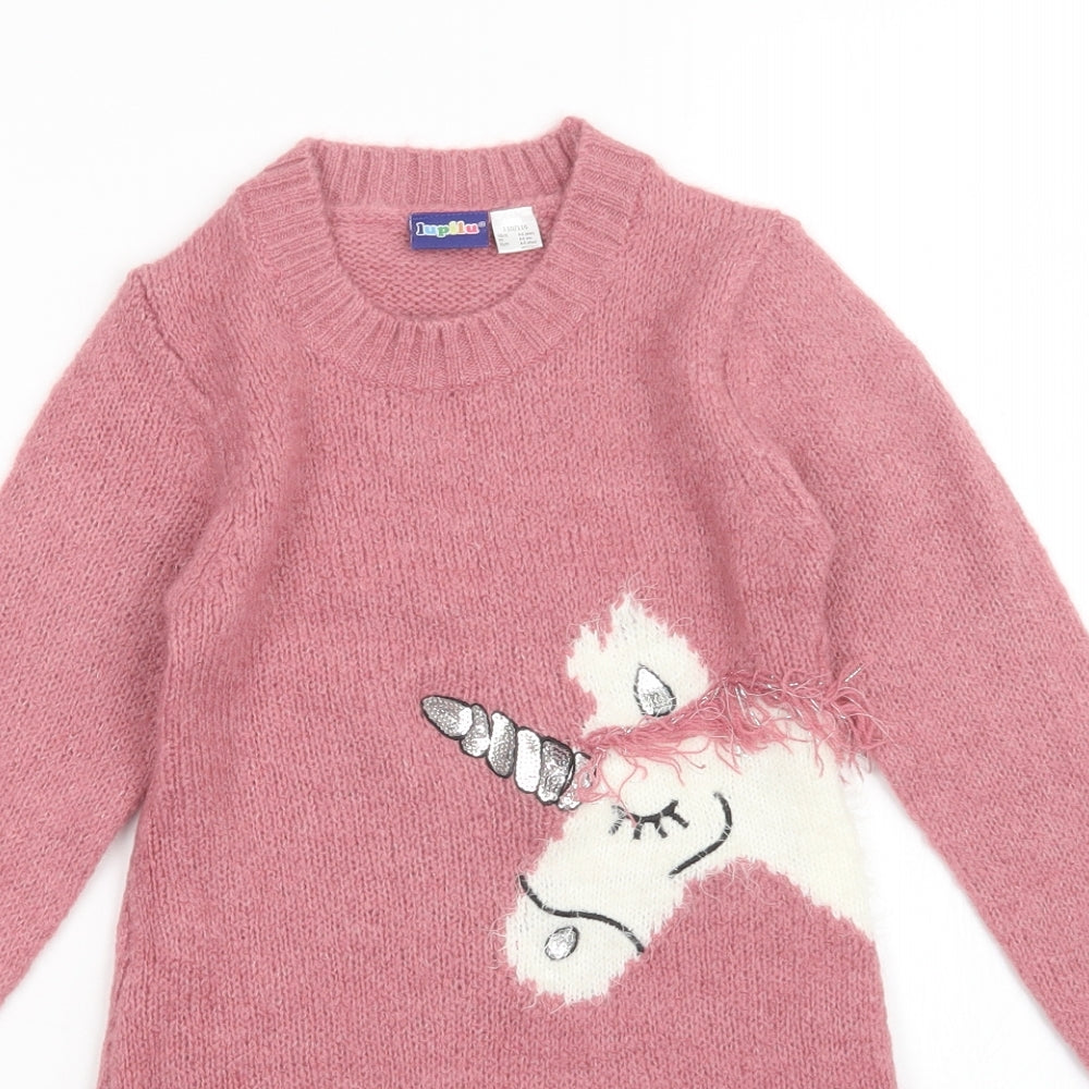 Lupilu Girls Pink   Jumper Dress  Size 4-5 Years
