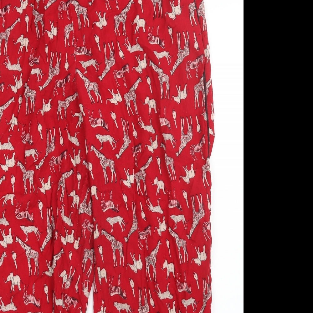 vetiver Womens Red Animal Print   Pyjama Set Size 12