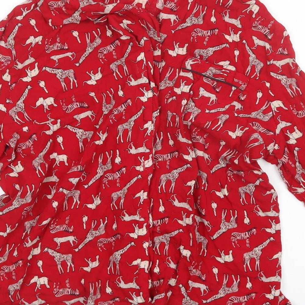 vetiver Womens Red Animal Print   Pyjama Set Size 12