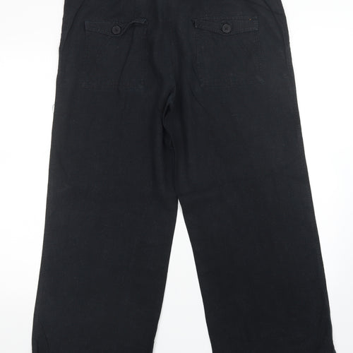 South Womens Black   Trousers  Size 14 L27 in