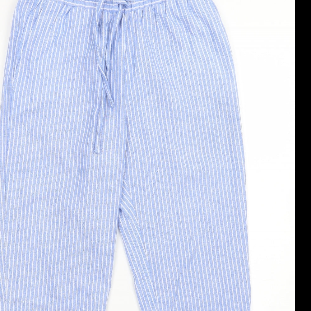 Beloved Womens Blue Striped  Trousers  Size 8 L25 in