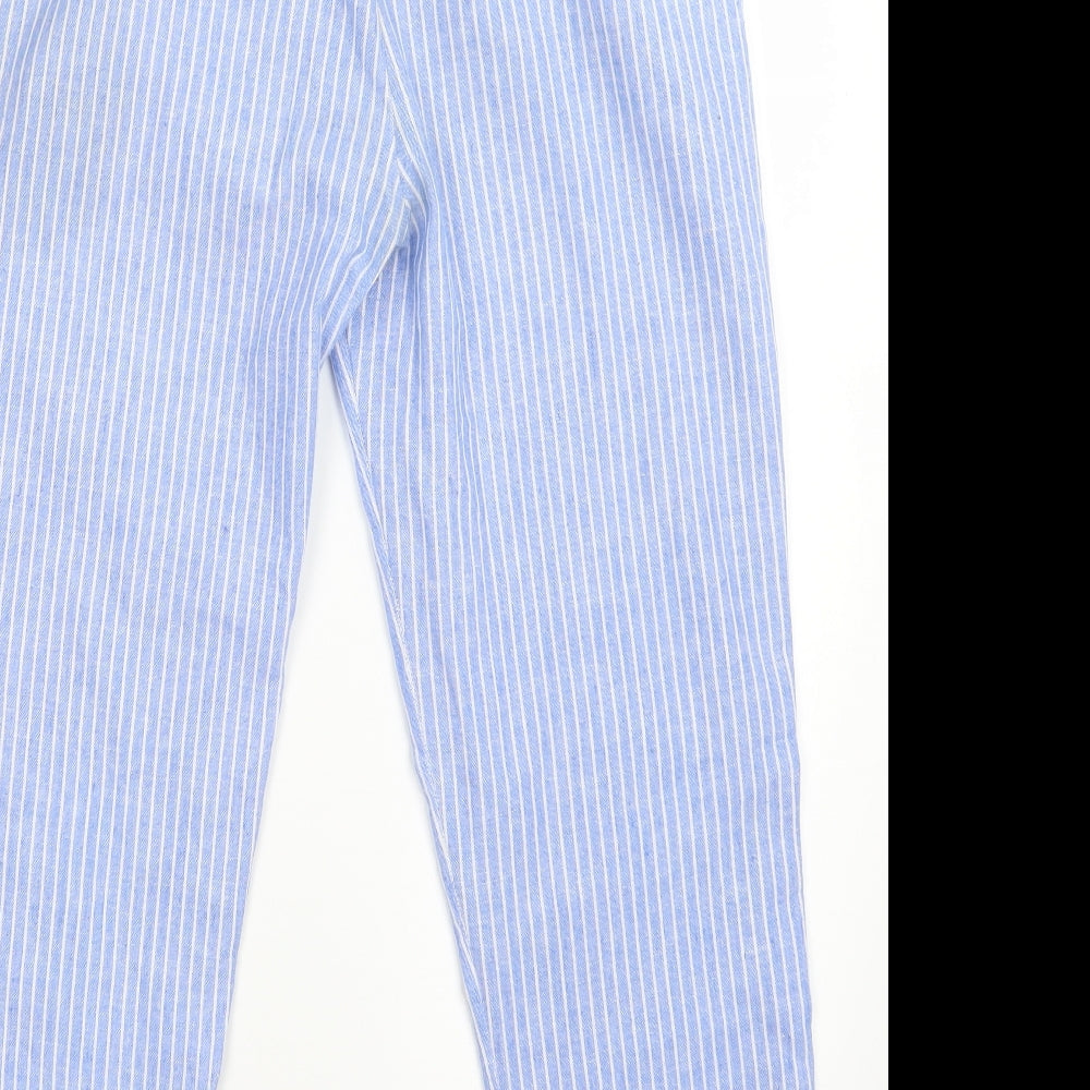 Beloved Womens Blue Striped  Trousers  Size 8 L25 in