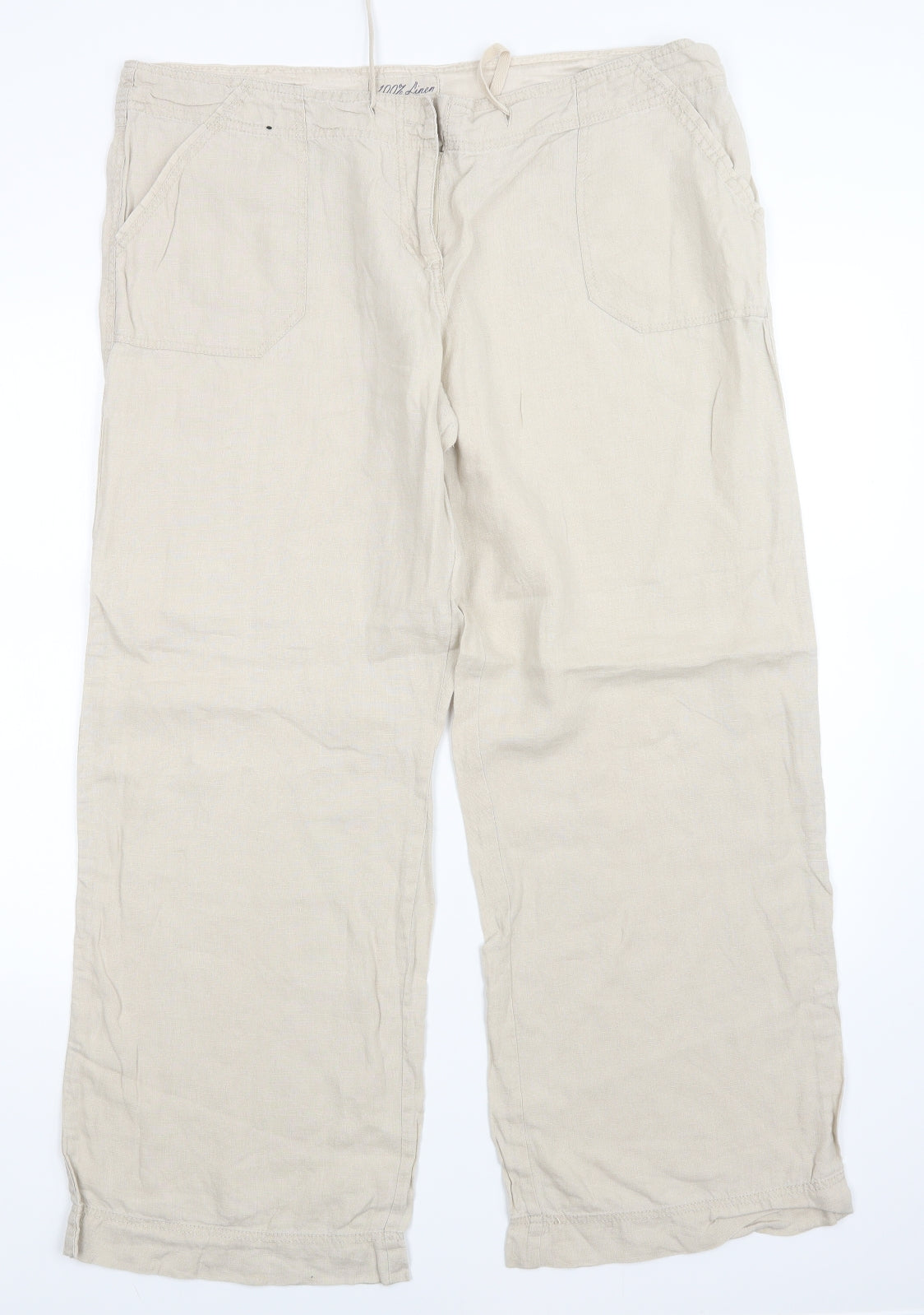 Atmosphere Womens Beige   Trousers  Size 16 L30 in
