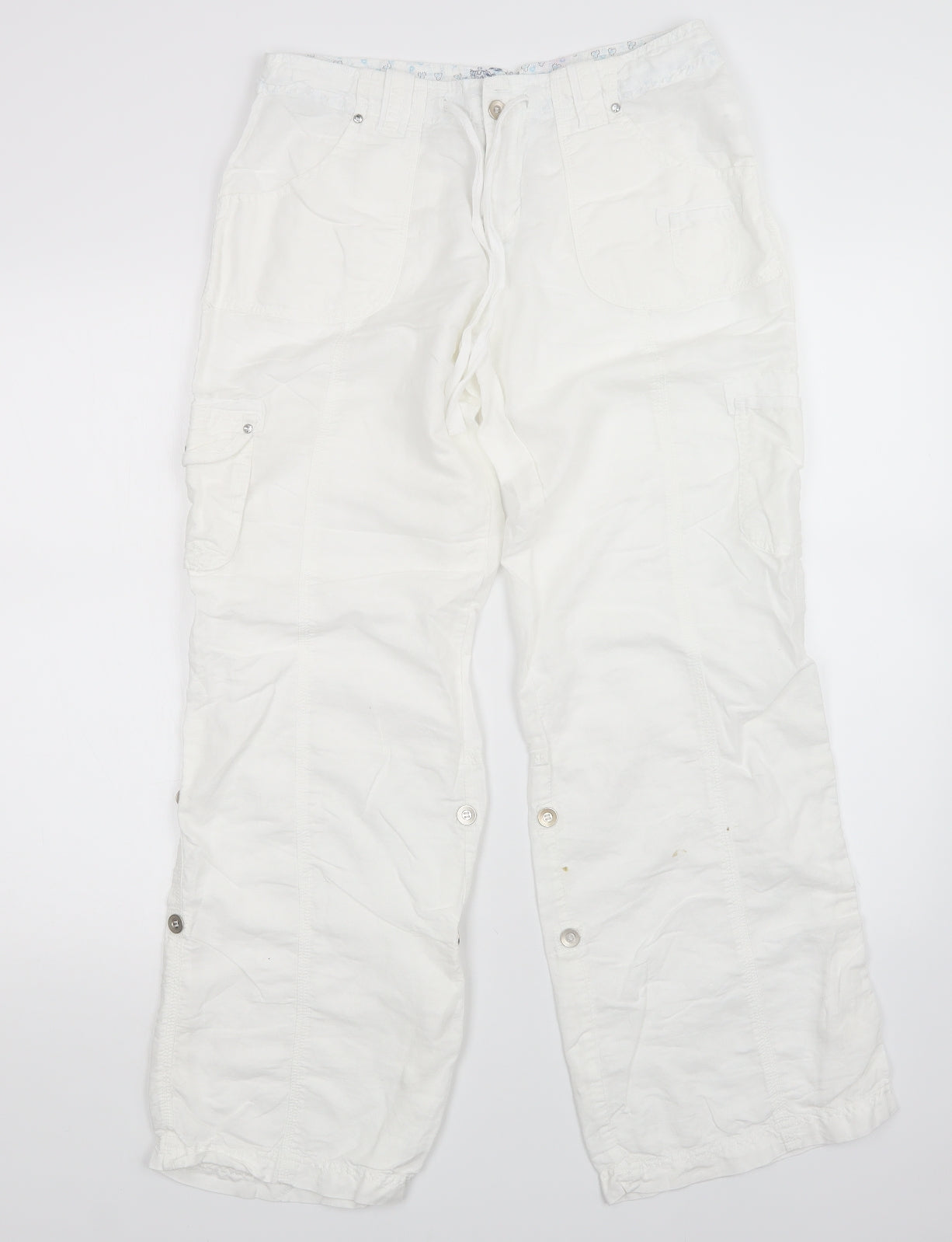 denim co Womens White   Trousers  Size 12 L30 in